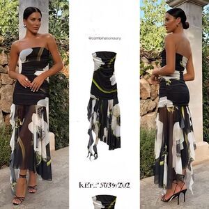 NWT ZARA TULLE FLORAL DRESS